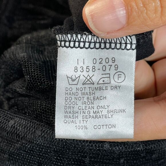 LIZ LISA Jersey‎ Black Dress Collared Lace Layered Skirt Street Wear - Picture 7 of 12